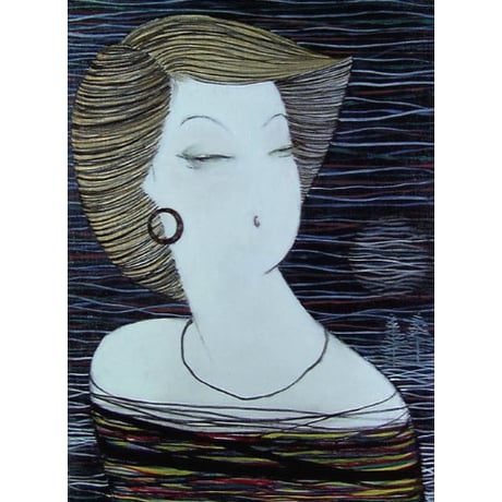 絵画油絵 uF6-010111私の愛しい女たち