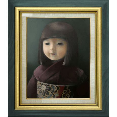 油絵 菅家令子 絵 絵画 インテリア F8-22023 人物 女性像 【公式通販】