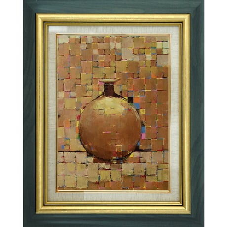 絵画 インテリア 額付(白) 油絵 uF6-060603 静物 花瓶 壺 海外最新 額付 絵画 (白）uF6-060603 ） 静物（花瓶、壺 絵画 - 絵画