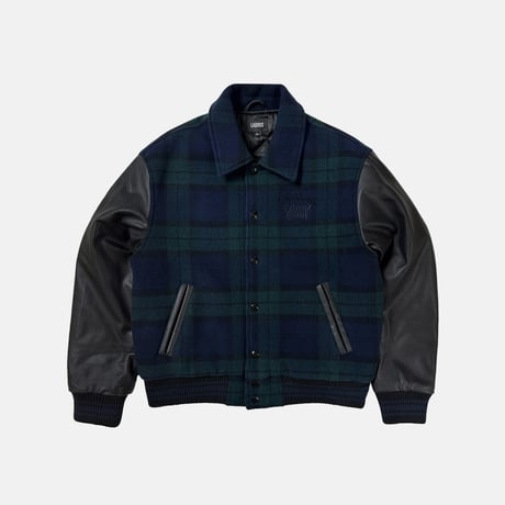 Plaid Stadium Jacket (Black) | Labros Japan