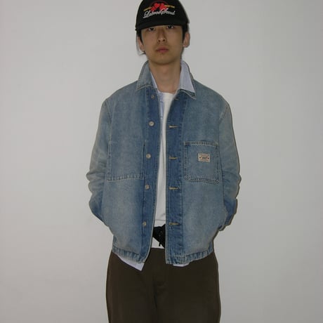 Denim Utility Chore Jacket (Light Indigo)