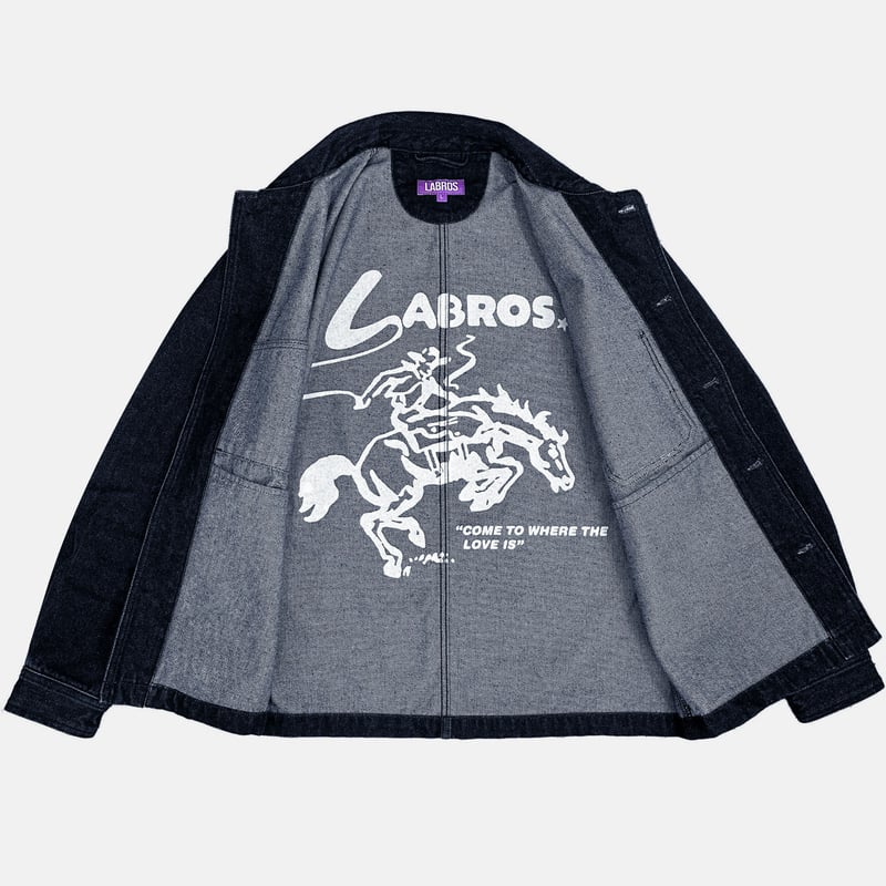 Denim Chore Jacket (Dark Indigo) | Labros Japan