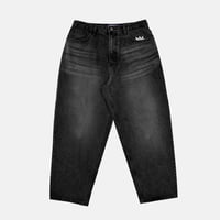 Smart Daisy Cat Brush Baggy Jeans (Black)