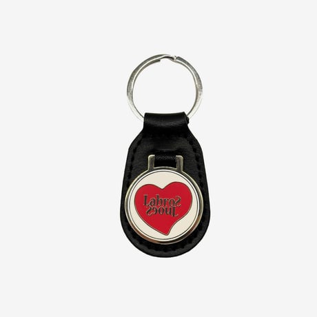 Heart Leather Keychain (Black)