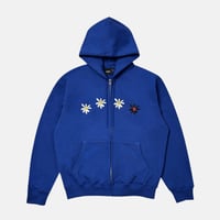 4 Daisy Terry Zip Up Hoodie (Blue)
