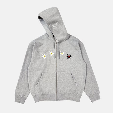 4 Daisy Terry Zip Up Hoodie (Grey)