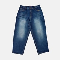 Smart Daisy Cat Brush Baggy Jeans (Indigo)