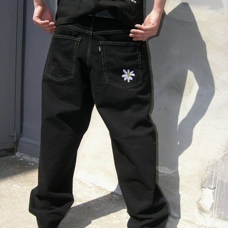 Smart Daisy Baggy Pants (Black/Olive)