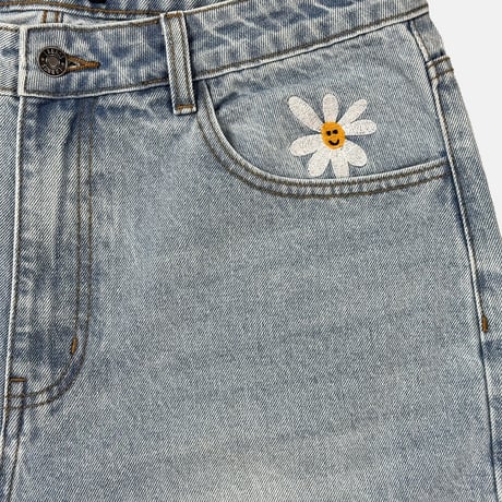Daisy Baggy Shorts (Light Indigo)