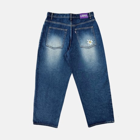 Smart Daisy Cat Brush Baggy Jeans (Indigo)