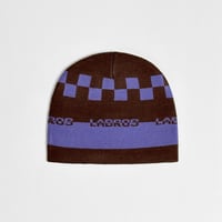 Checkerboard Beanie (Brown)
