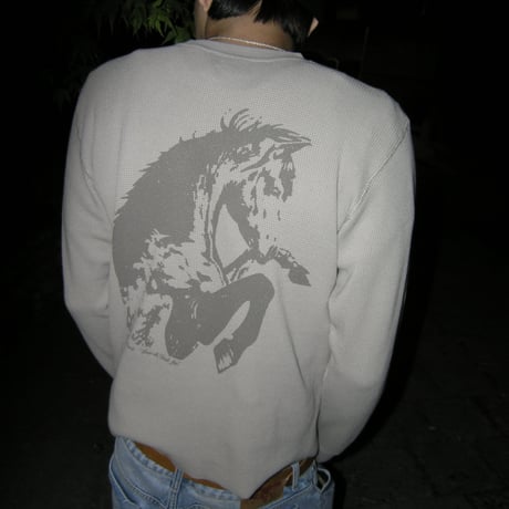 Horse Thermal LS Tee (Beige)
