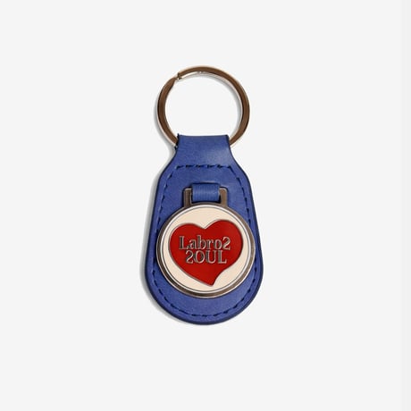 Heart Leather Keychain (Blue)