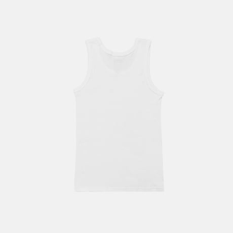 Rubber Patch Tank Top (White)