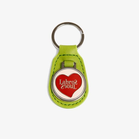 Heart Leather Keychain (Lime)