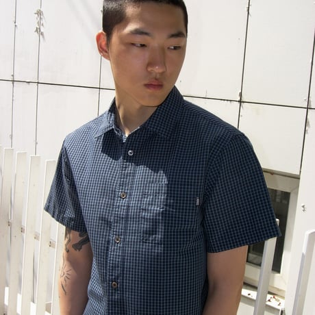 Mini Check Shirts (Navy)