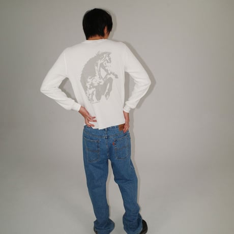 Horse Thermal LS Tee (White)