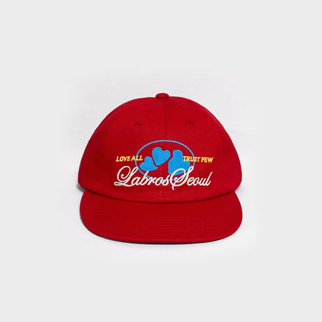Layered Embroidery Cap (Red)