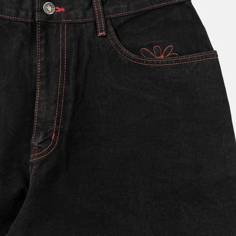 Devil Daisy Baggy Jeans (Black)