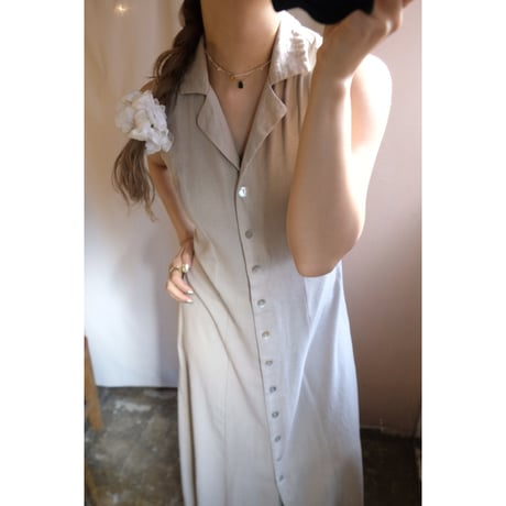 beige silk one-piece