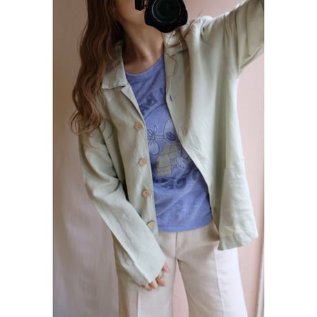mint green jacket