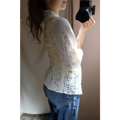 vintage white blouse