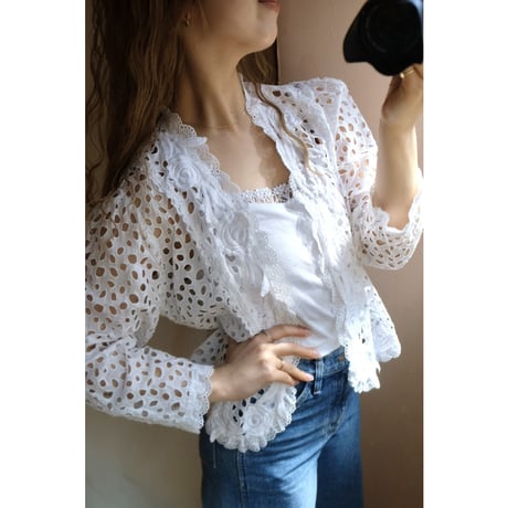 flower dot blouse