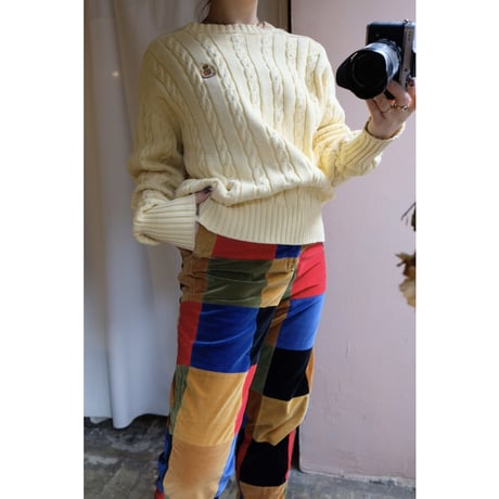colorful patchwork pants