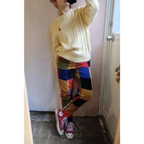 colorful patchwork pants