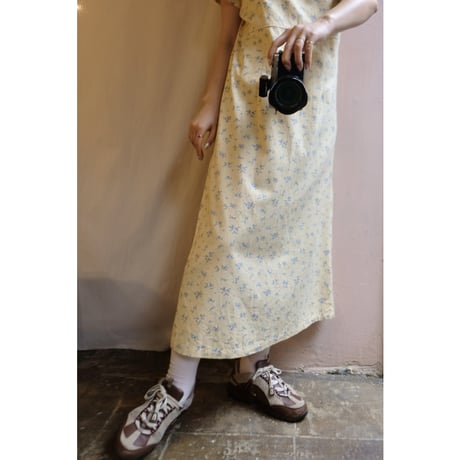 soft yellow flower one-piece