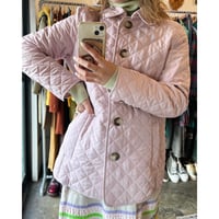 baby pink quilting coat