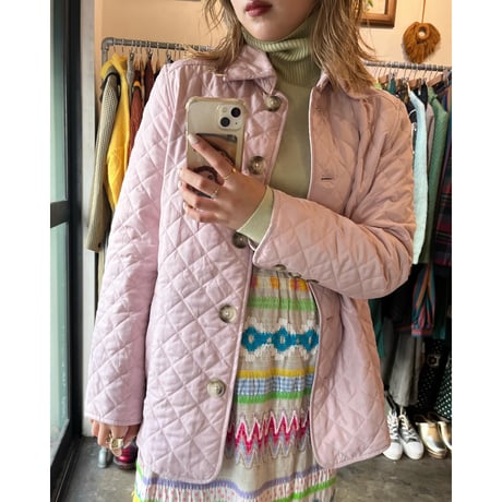 baby pink quilting jacket