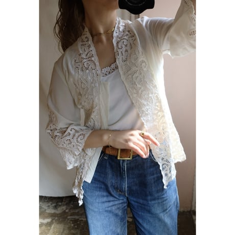 vintage white blouse