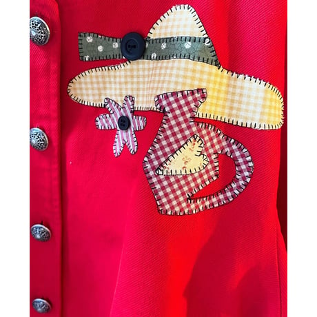 red embroidery jacket