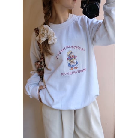 vintage cross-stitch sweat