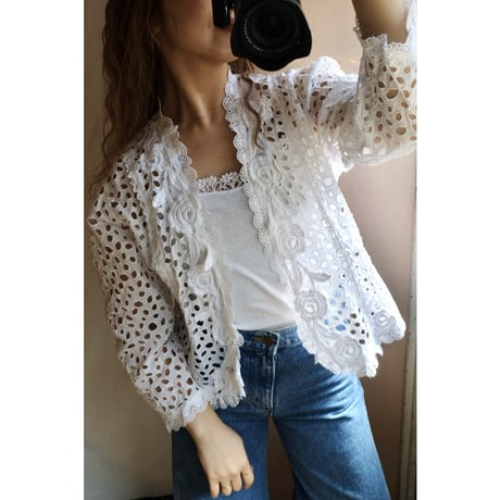 flower dot blouse