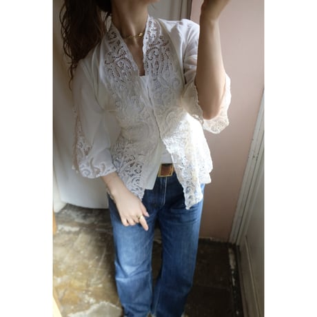 vintage white blouse