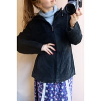 black leather coat