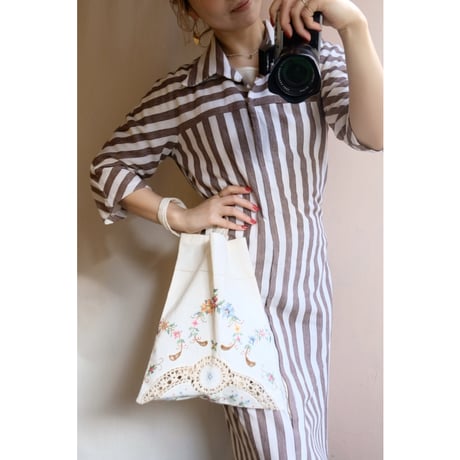 brown stripe one-piece