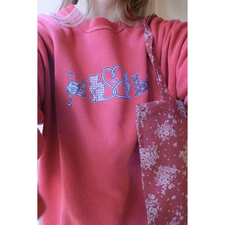 vintage red cat sweat
