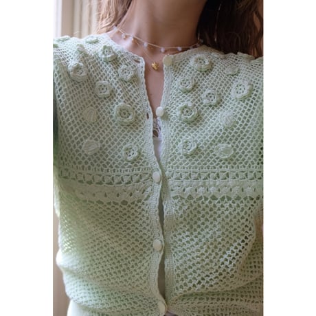 melon crochet cardigan