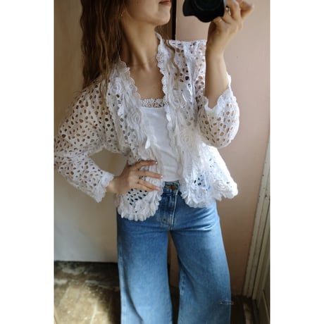 flower dot blouse