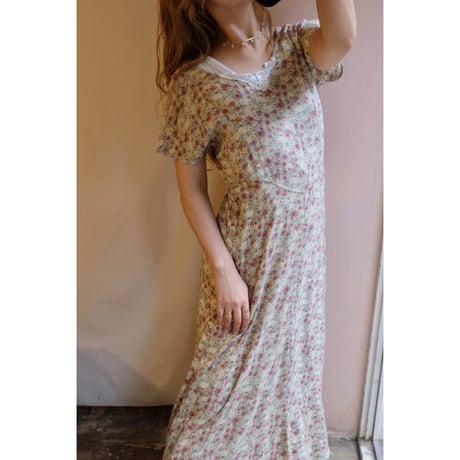green flower one-piece