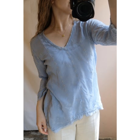 blue design blouse