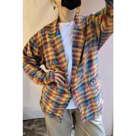 colorful check jacket