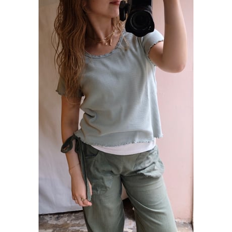 mint green T-shirt