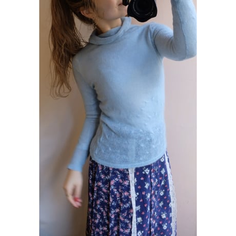 light blue knit