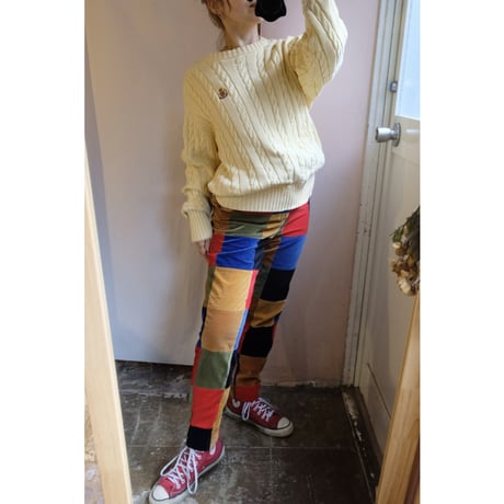 colorful patchwork pants