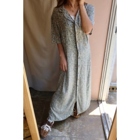 mint green flower one-piece
