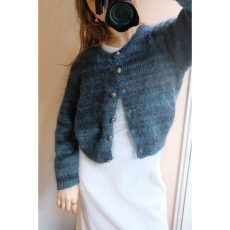 dark green mohair cardigan